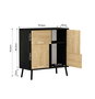 Hanah Home Armario Multiusos Darien - Madera Negra, Roble Zafiro